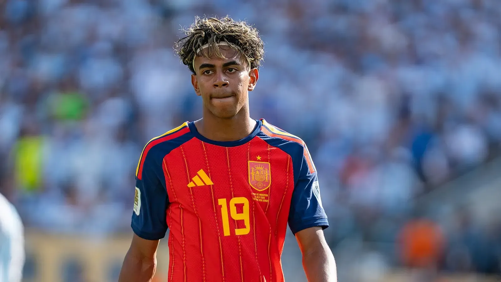 Lamine Yamal, con el 19 de España, en la final del Mundial 2026 ante Argentina