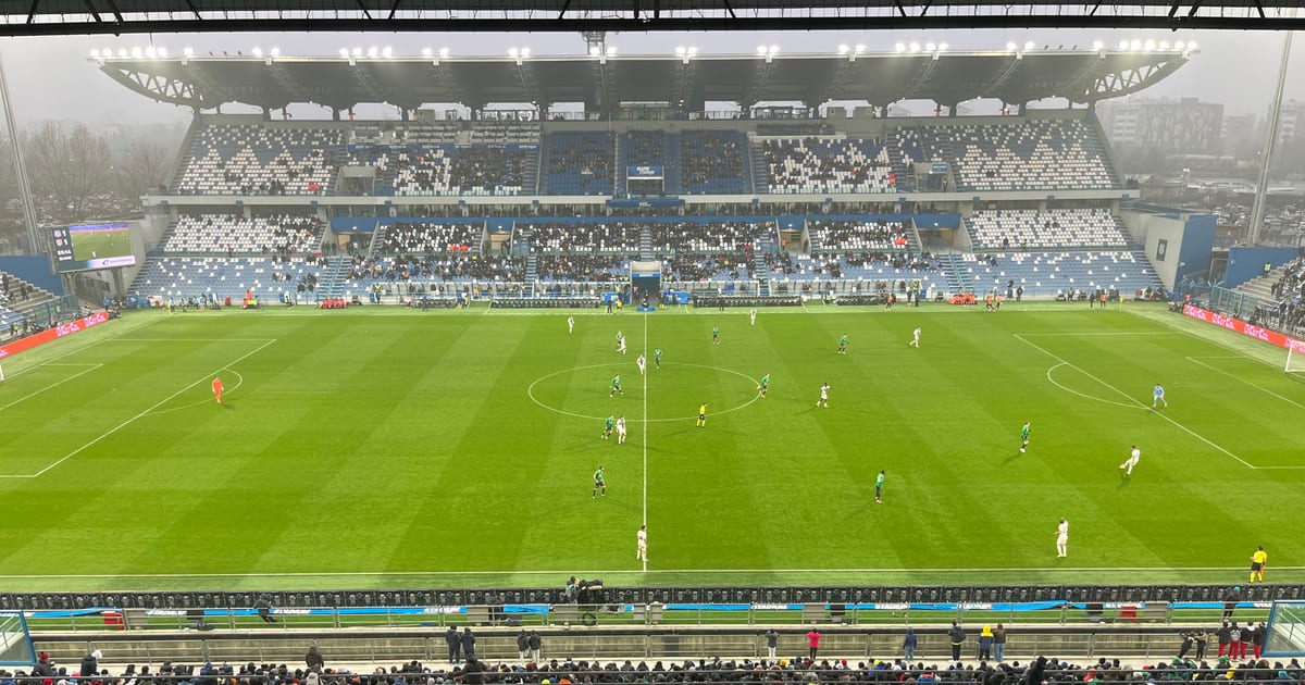Vista del Mapei Stadium de Reggio Emilia durante un partido del Sassuolo